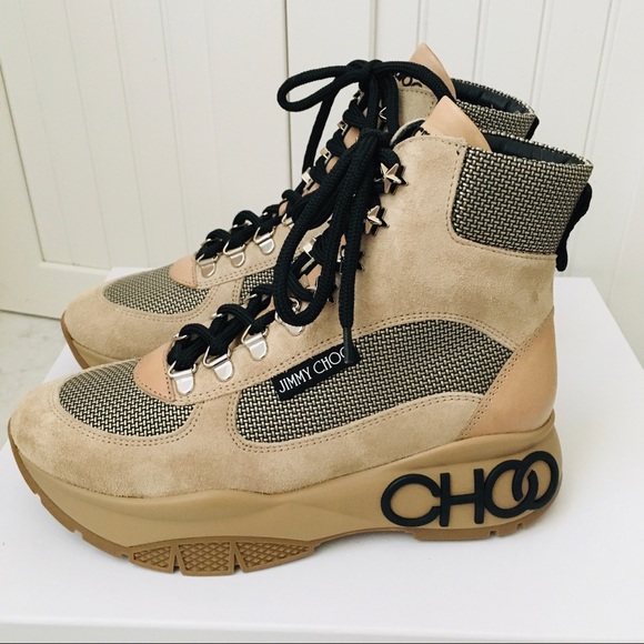 Jimmy Choo Beige and Black Sneakers - Picture 2 of 12